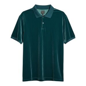 Guess ‎ Mens Rio Liquid Velvet Slim Fit Polo Shirt True teal Size XL new